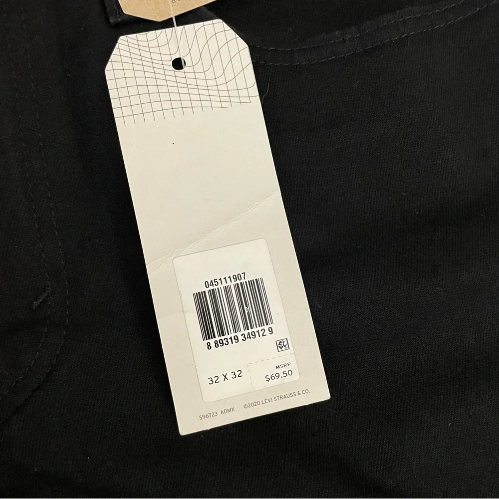 NWT LEVI’S Men’s Premium 511 Slim Fit Stretch Flex Black Jeans Size 32x32